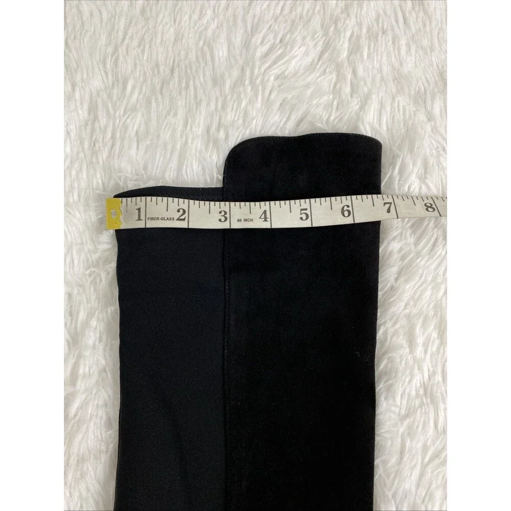 Stuart Weitzman Womens Suede Over The Knee Boots Size 36 Pull On Black Heeled
